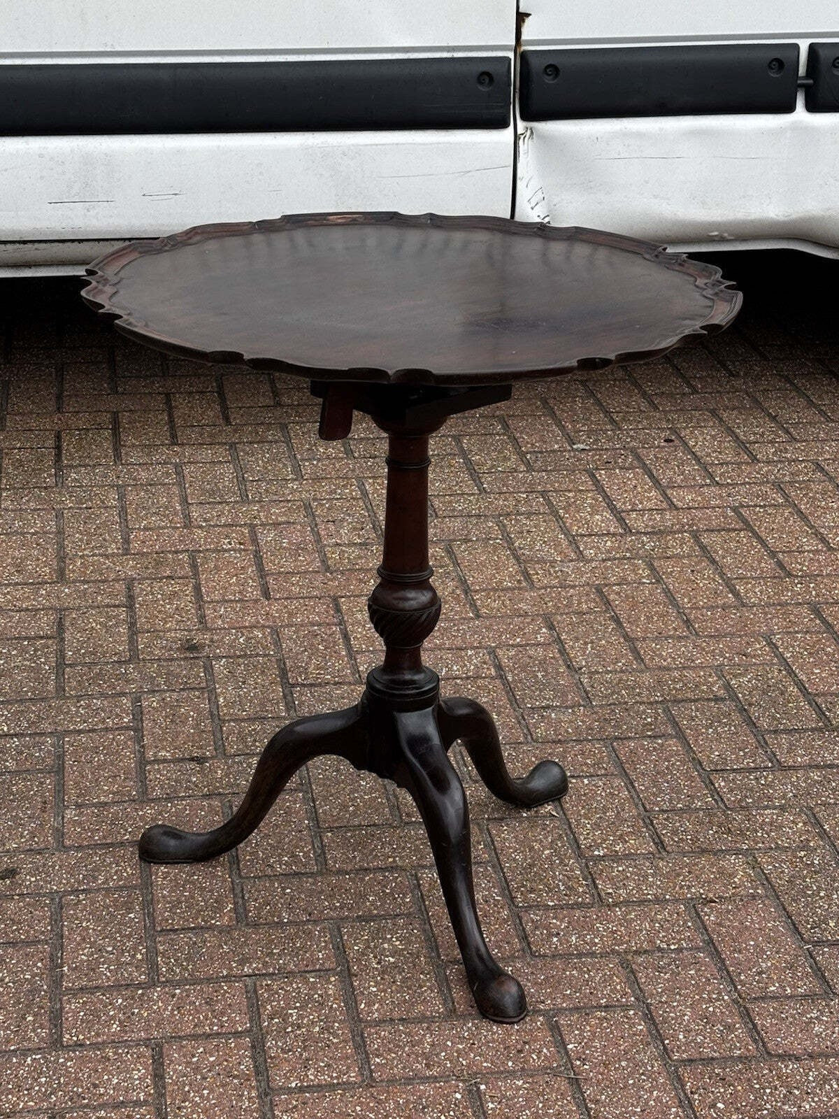 George III Mahogany Birdcage Tilt Top Table, Inthe Manner Of Chippendale.