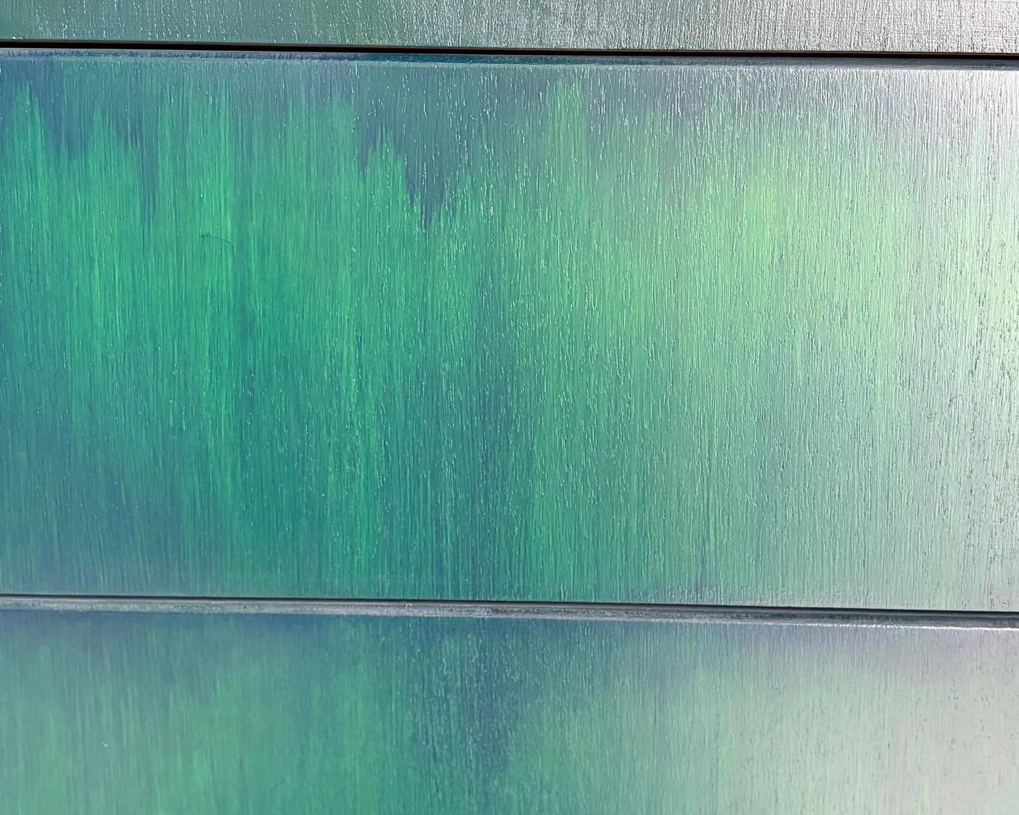 Green Blue & Teal Lebus Chest of Drawers. Vintage Upcycled Mid-Century Furniture