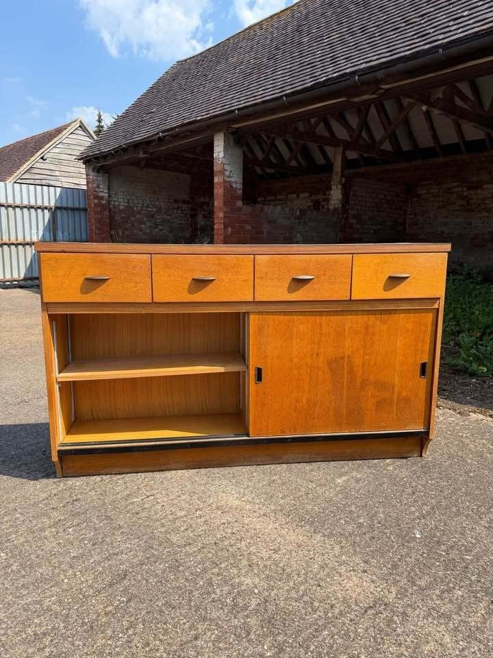 Vintage Mid Century Retro 1960’s Shop Teak Counter Kitchen Unit Kitchen Pantry Larder