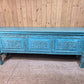 Blue Vintage Solid Wooden Carved Hallway Console Table
