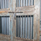 Vintage Pair of Rustic Indian Wooden Iron Doors Garden Gates Room Divider Screen