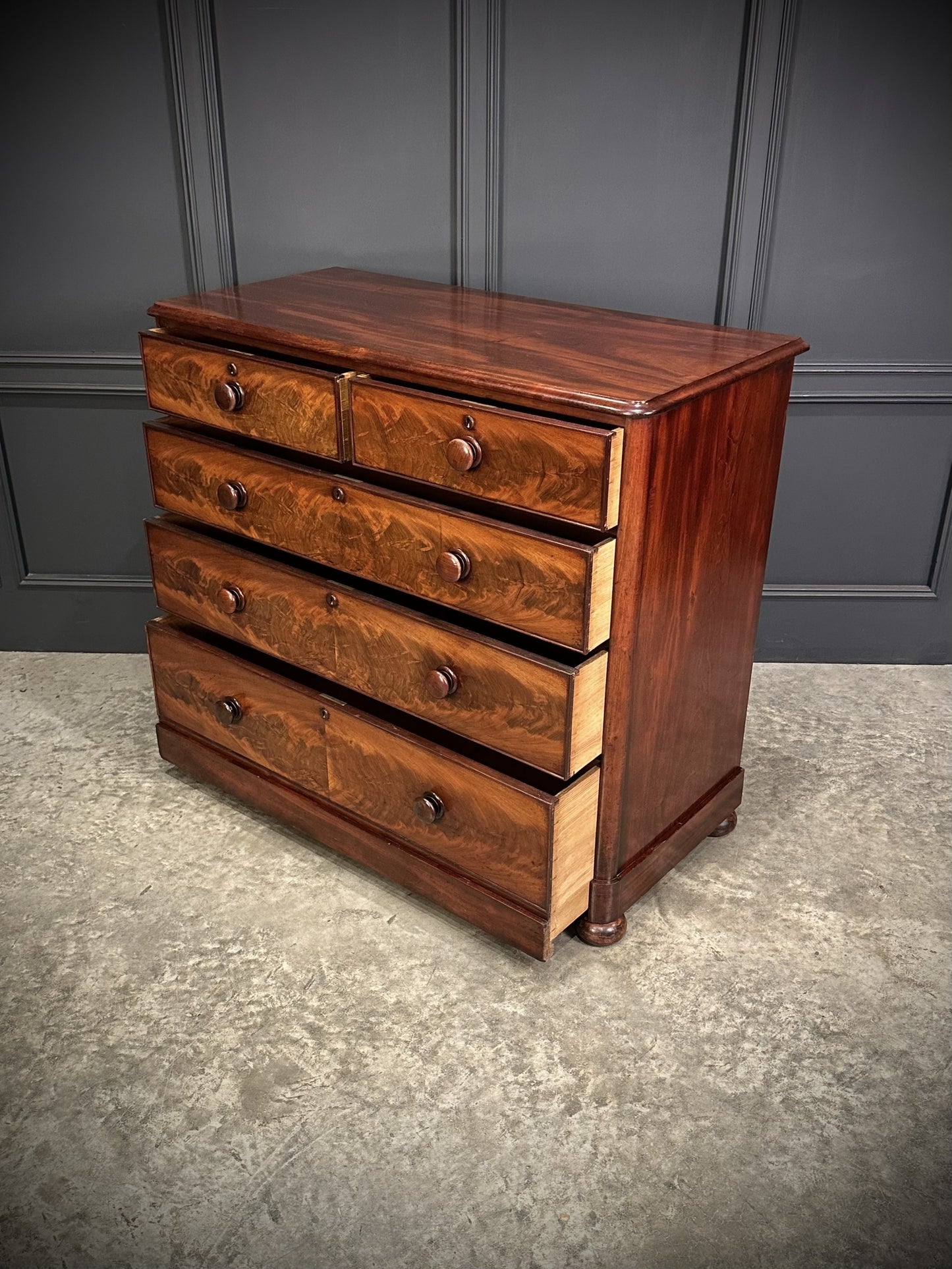 Victorian Mahogany Tallboy Vintage Chest Of Drawers