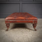 Vintage Victorian Buttoned Leather Footstool