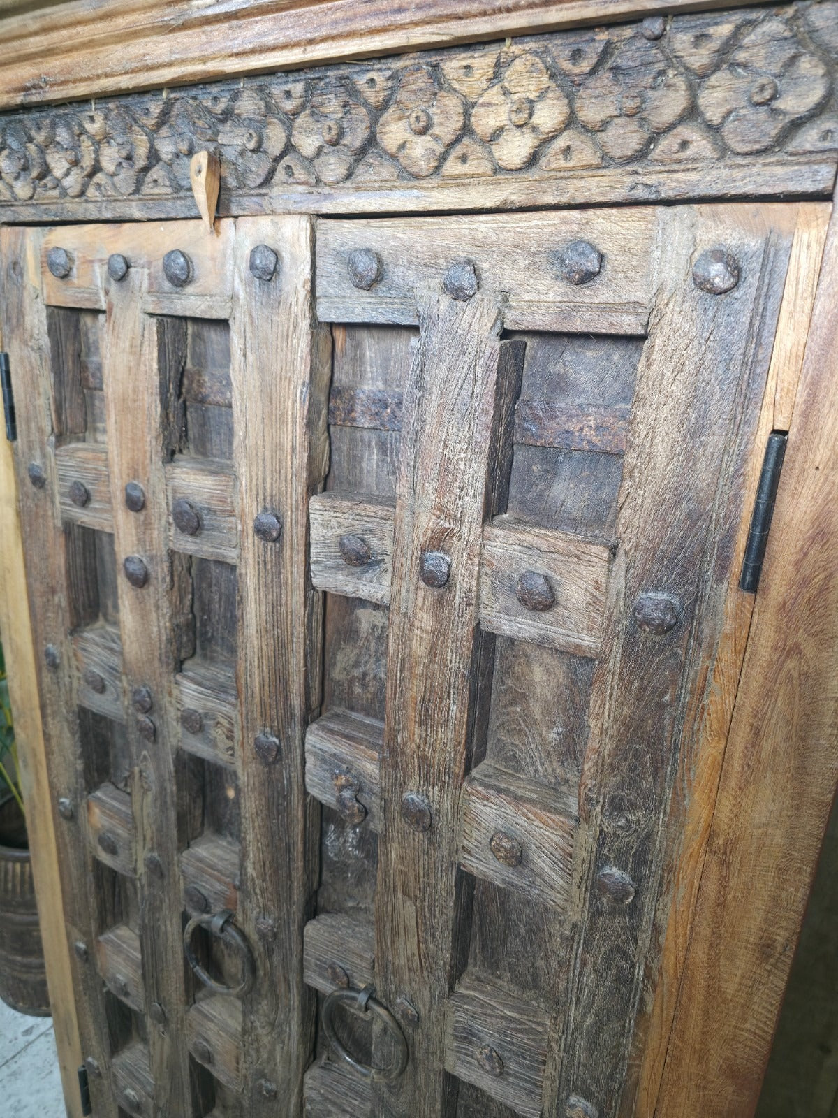 Vintage Rustic Wooden Free Standing Cupboard Drinks Cabinet
