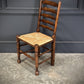 Set Of Eight Antique Ladder Back Dining Chairs