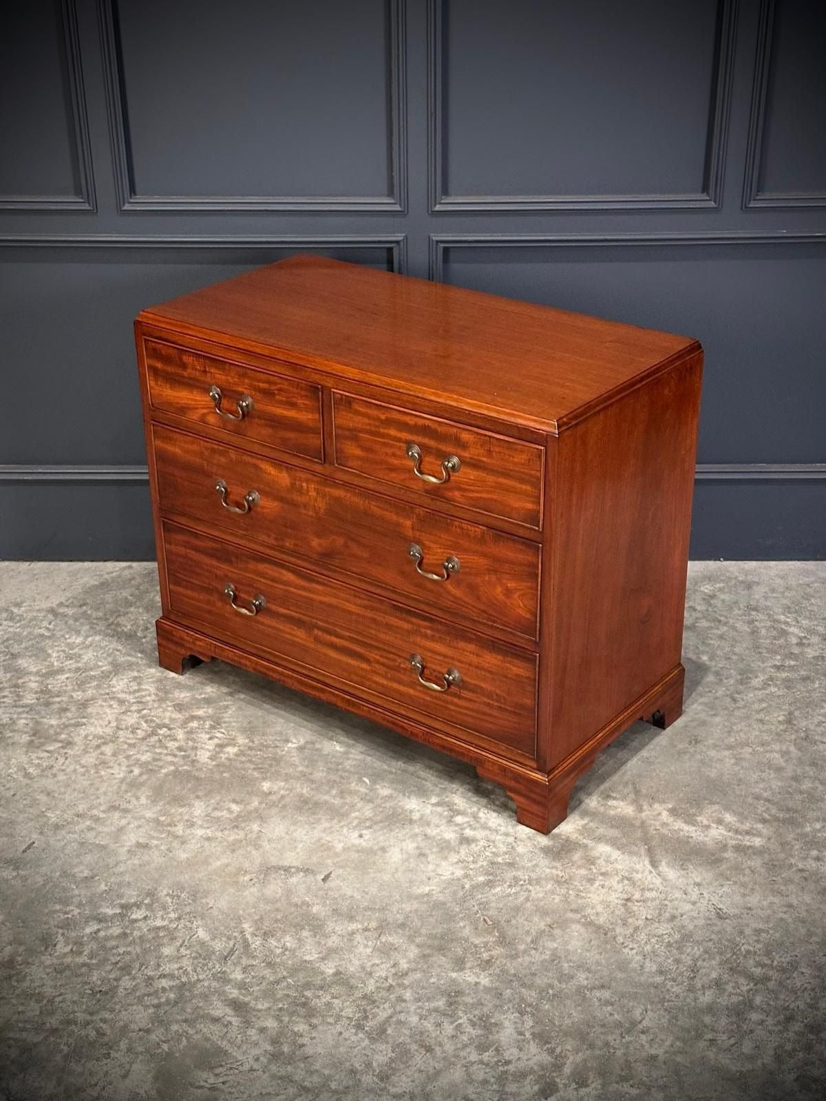 Small Vintage Mahogany Chest Of Drawers