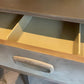 Mid Century Sideboard Hand Painted. Faux Concrete Cabinet, Upcycled Media Console
