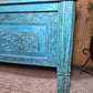 Blue Vintage Solid Wooden Carved Hallway Console Table