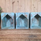 Vintage Rustic Reclaimed Indian Wooden Arched Temple Shelf Wall Display Shelves