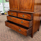Georgian Flame Mahogany Linen Press Cabinet