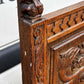 Edwardian Oak Chair, With Finely Carved Lion Heads Decoration