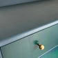 Green Blue & Teal Lebus Chest of Drawers. Vintage Upcycled Mid-Century Furniture