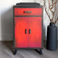 Red & Bronze Art Deco Cabinet | Hand Painted Storage Cupboard | Delivery Included