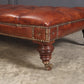 Vintage Victorian Buttoned Leather Footstool