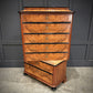 19th Century Walnut Tall Boy Art Deco Chest Of Drawers