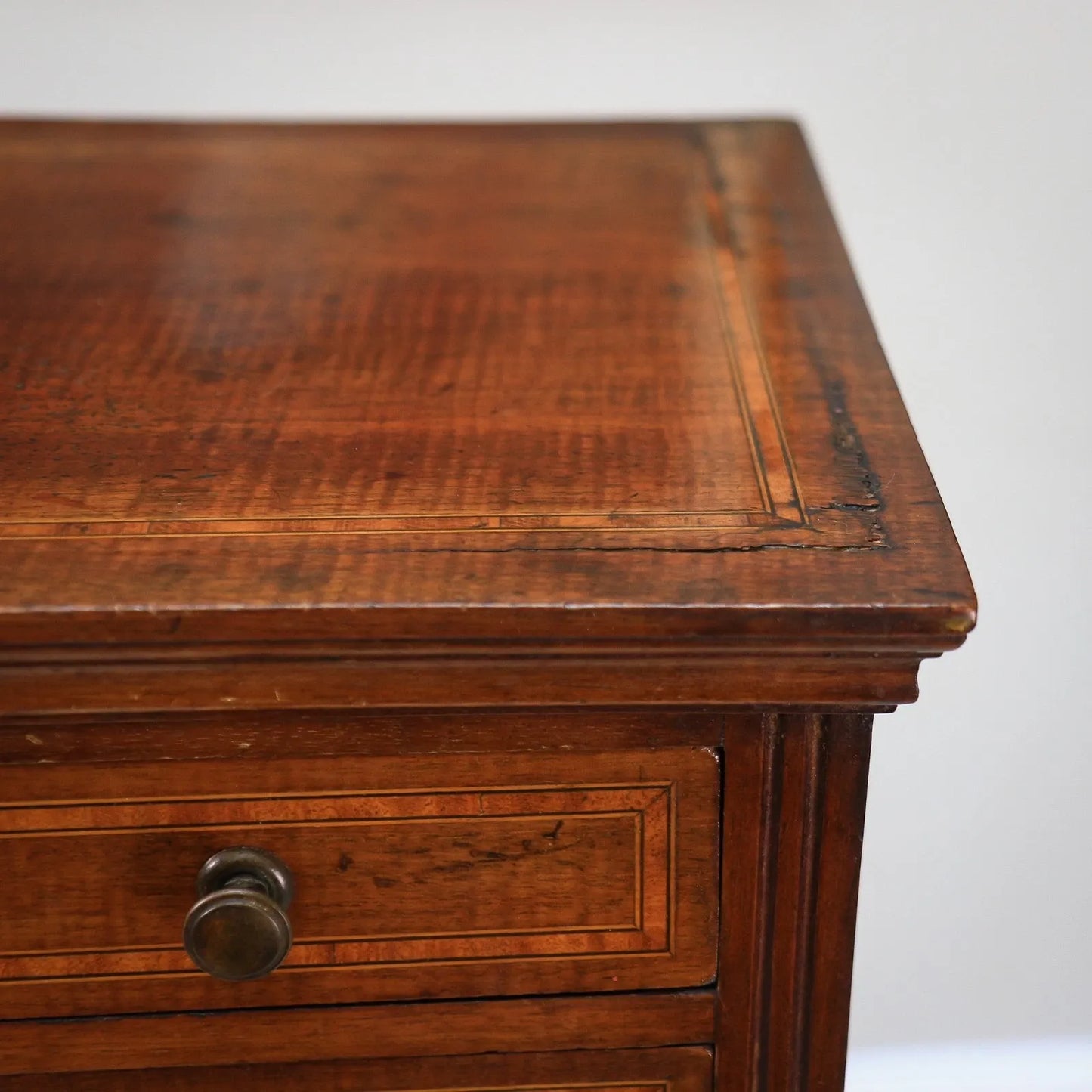Vintage Chest of Drawers Apprentice Salesman Piece Inlaid Mahogany