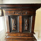 18th Century Gothic Drinks Cabinet On Stand, Lots Of Drawers, Fitted Interior & Pigeon Holes