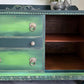 Hand Painted Oak Sideboard | Upcycled Dark Green Storage Vintage Cabinet