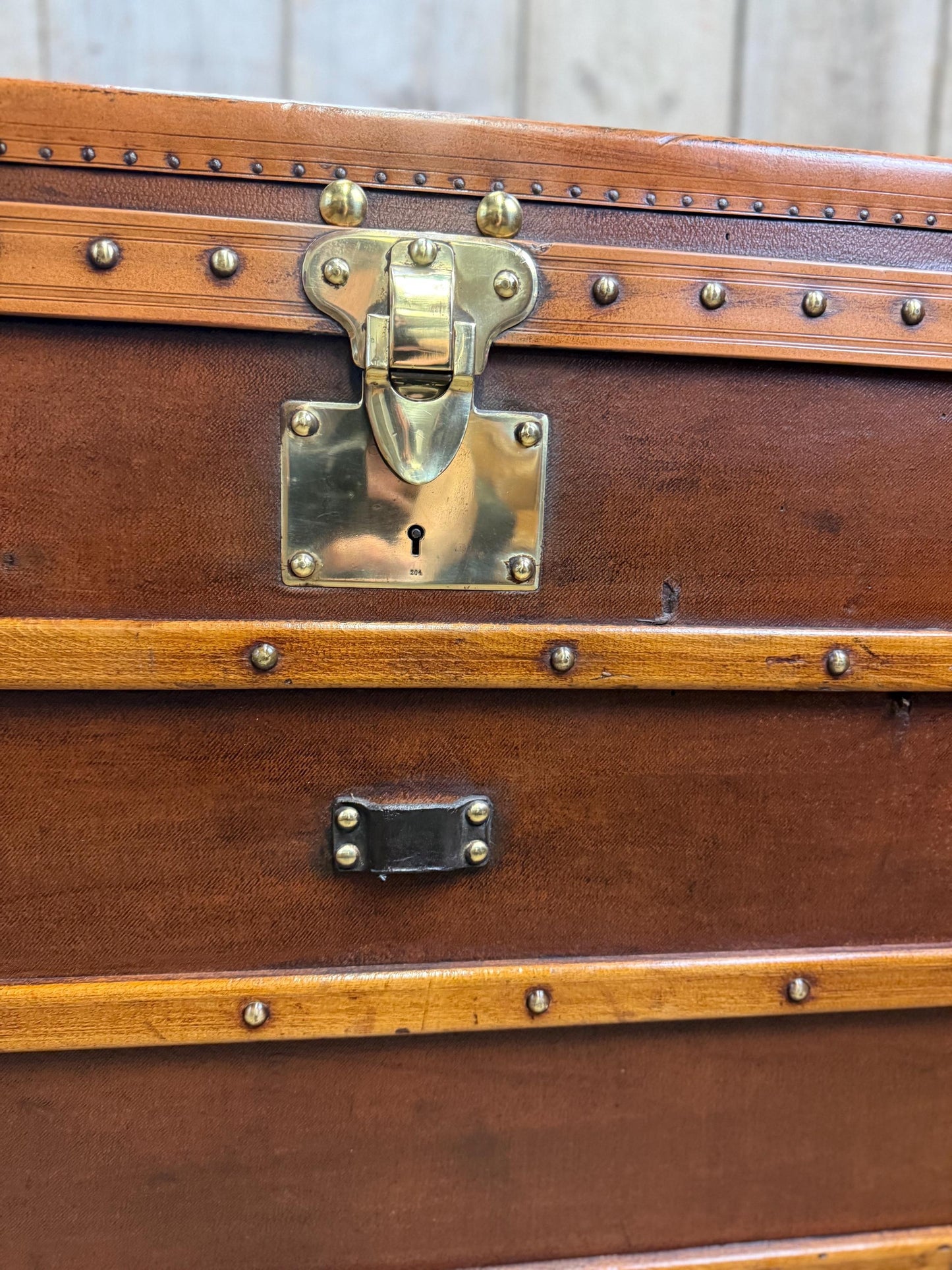 Vintage XL French Steamer Storage Trunk