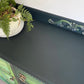 Hand Painted Oak Sideboard | Upcycled Dark Green Storage Vintage Cabinet