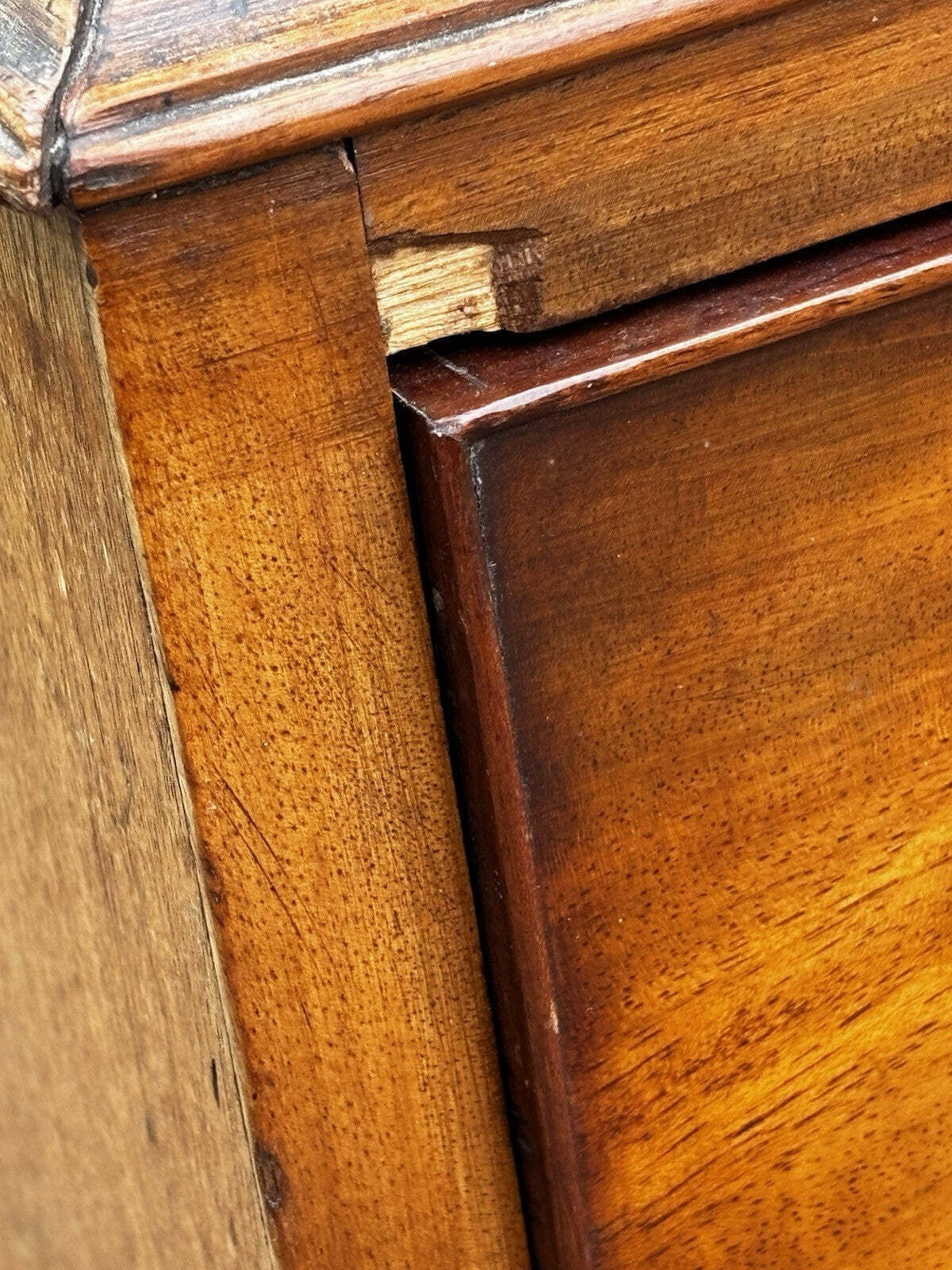 Georgian Flame Mahogany Linen Press Cabinet