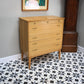 Alfred Cox Walnut Tallboy Chest of Drawers Five Drawers and Tapered Legs 1950s Heals
