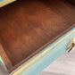 Teal Green Vintage Hand Painted Chest of Drawers | 1930s Oak Dresser | Upcycled Statement Furniture