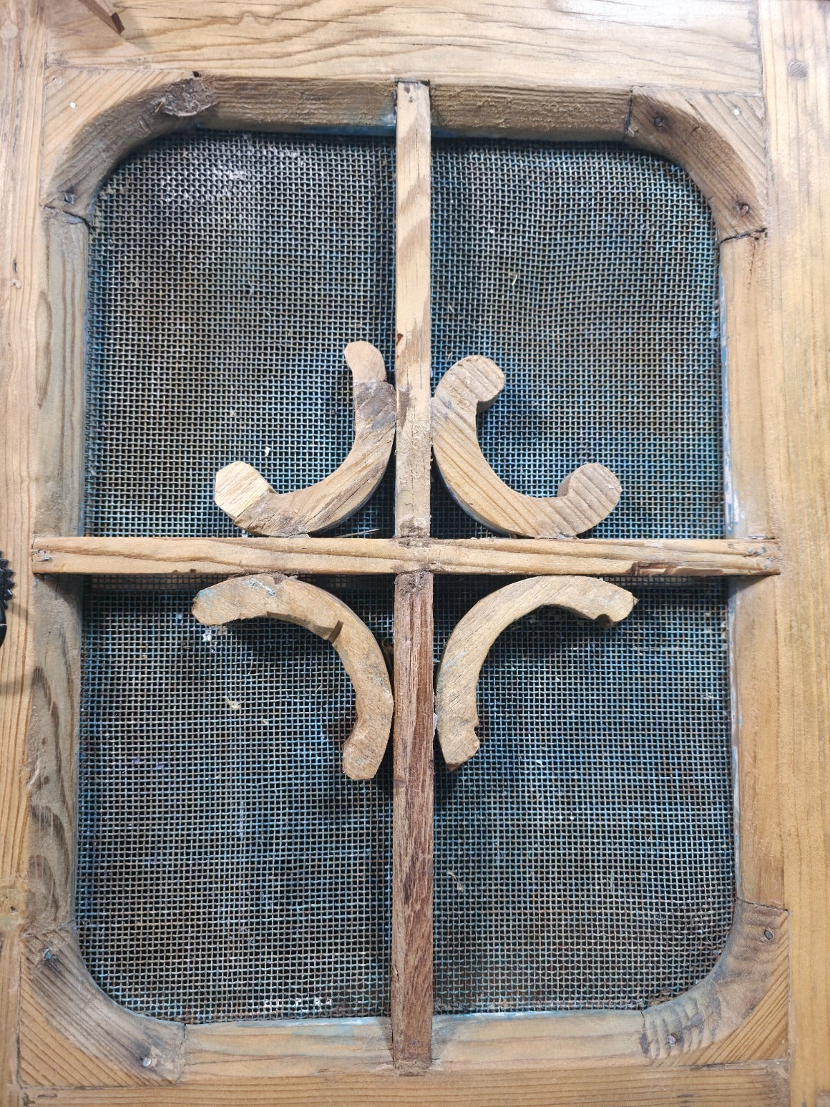 Vintage Solid Wooden Indian Carved Bedside Cupboards Cabinets
