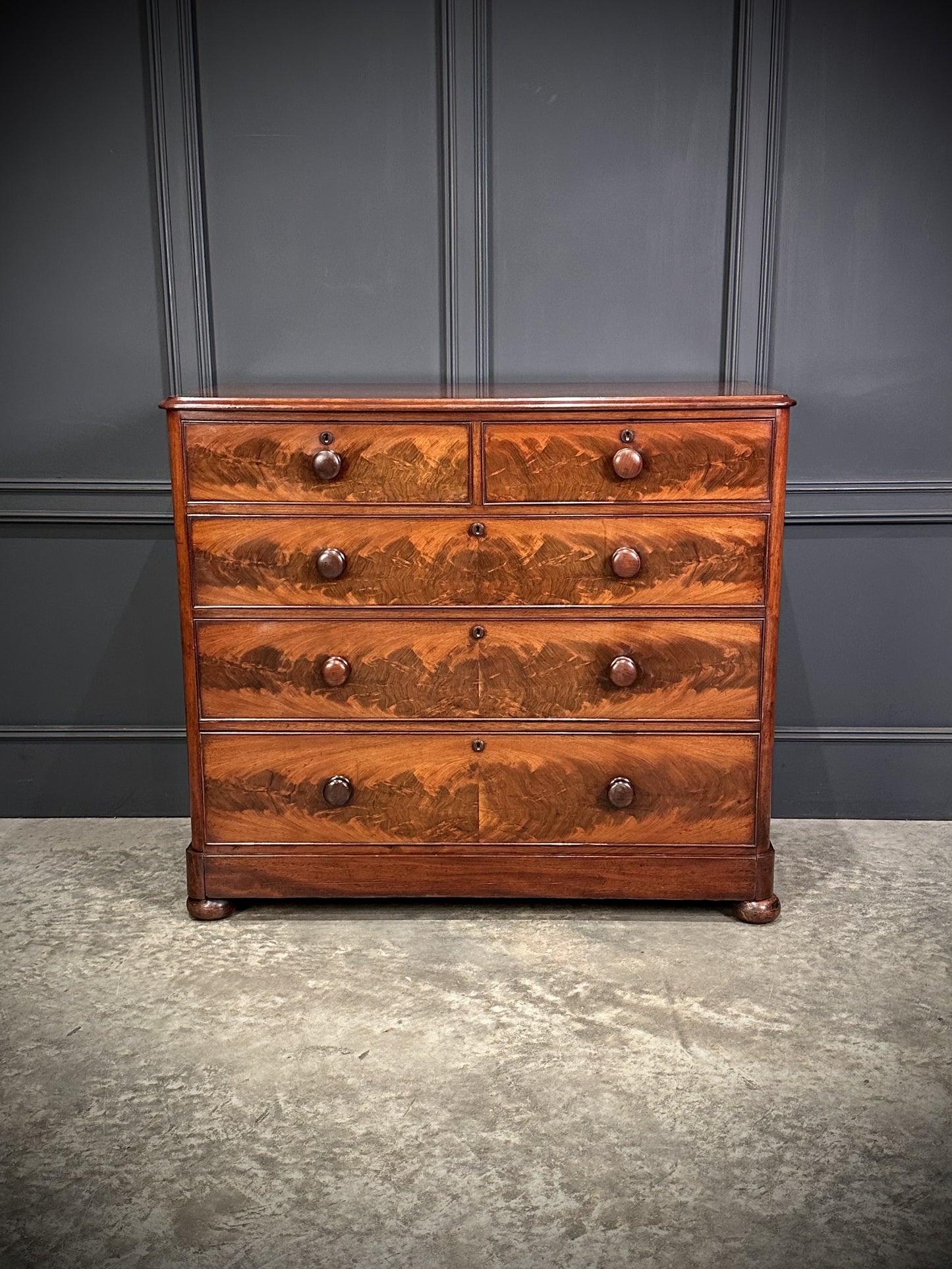 Victorian Mahogany Tallboy Vintage Chest Of Drawers