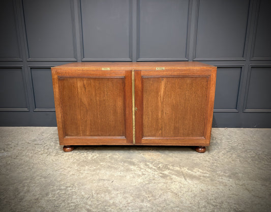 Rare Teak Military Campaign Side Cabinet