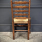 Set Of Eight Antique Ladder Back Dining Chairs