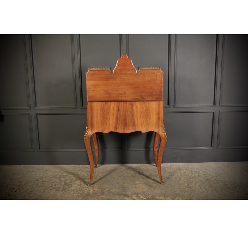 Burr Walnut Marquetry Inlaid Writing Desk