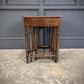 Nest Of Three Embossed Carved Leather Top Tables