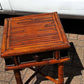 Pair Vintage Bamboo Bedside Tables, Lamp Tables, Side Tables. Each With Drawer.