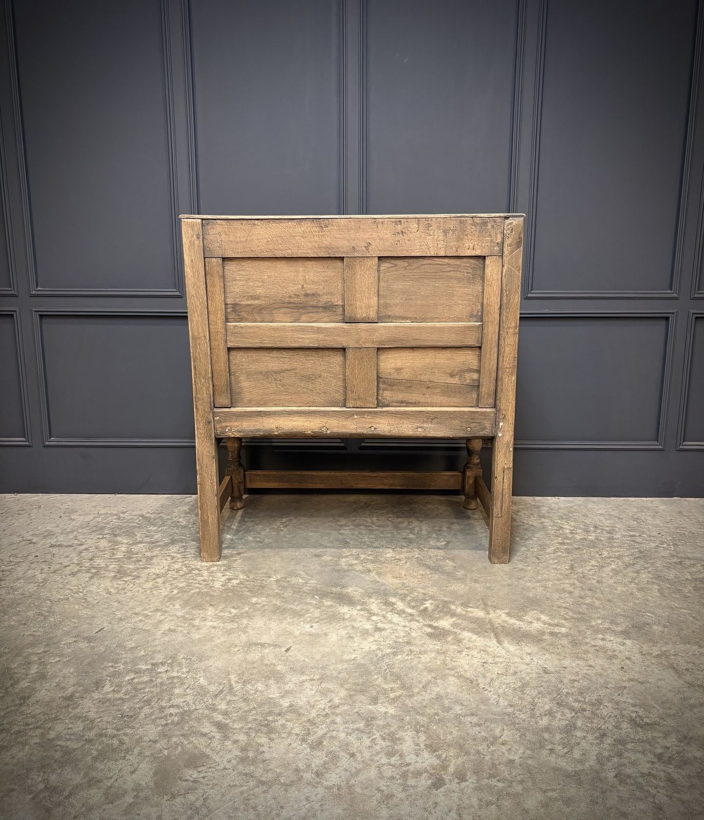 18th Century Antique Carved Bleached Oak Bench