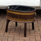 Antique Georgian Mahogany Brass Banded Lift Off Wine Cooler On Stand