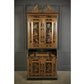 Magnificent Early 19th Century Chinoiserie Black Lacquered Bureau Bookcase