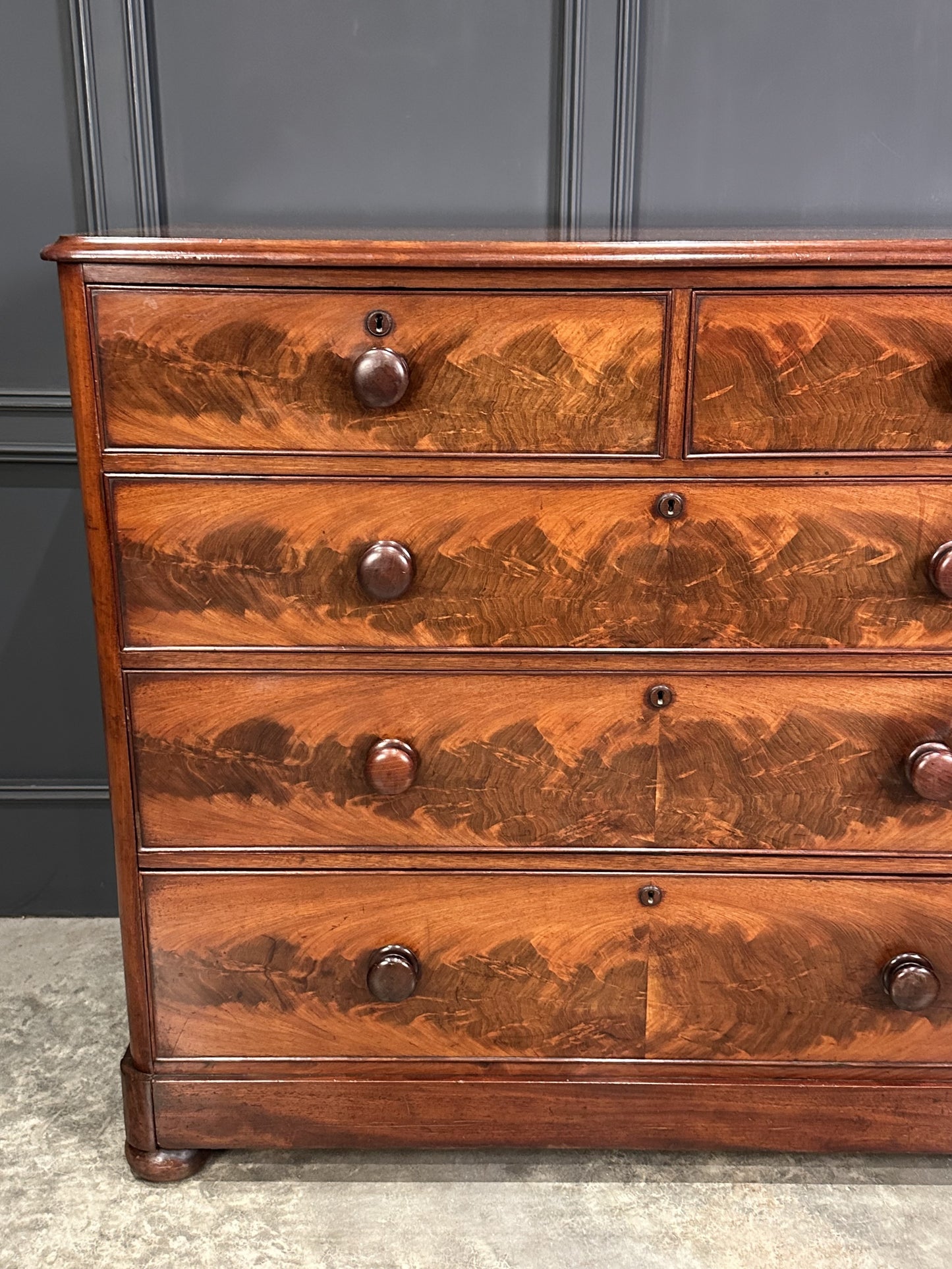 Victorian Mahogany Tallboy Vintage Chest Of Drawers