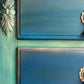 Teal Green Vintage Hand Painted Chest of Drawers | 1930s Oak Dresser | Upcycled Statement Furniture