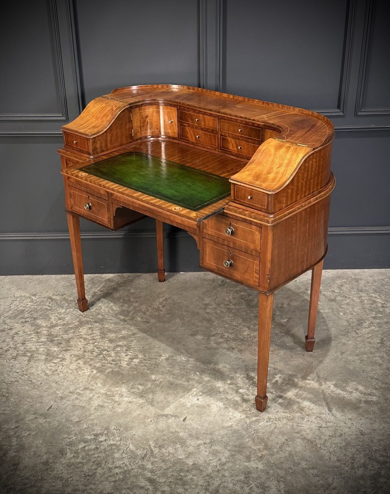 Inlaid Mahogany Carlton House Vintage Desk