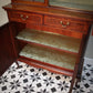 Vintage Bookcase Edwardian Inlaid Mahogany on Cabriole legs Display Cabinet
