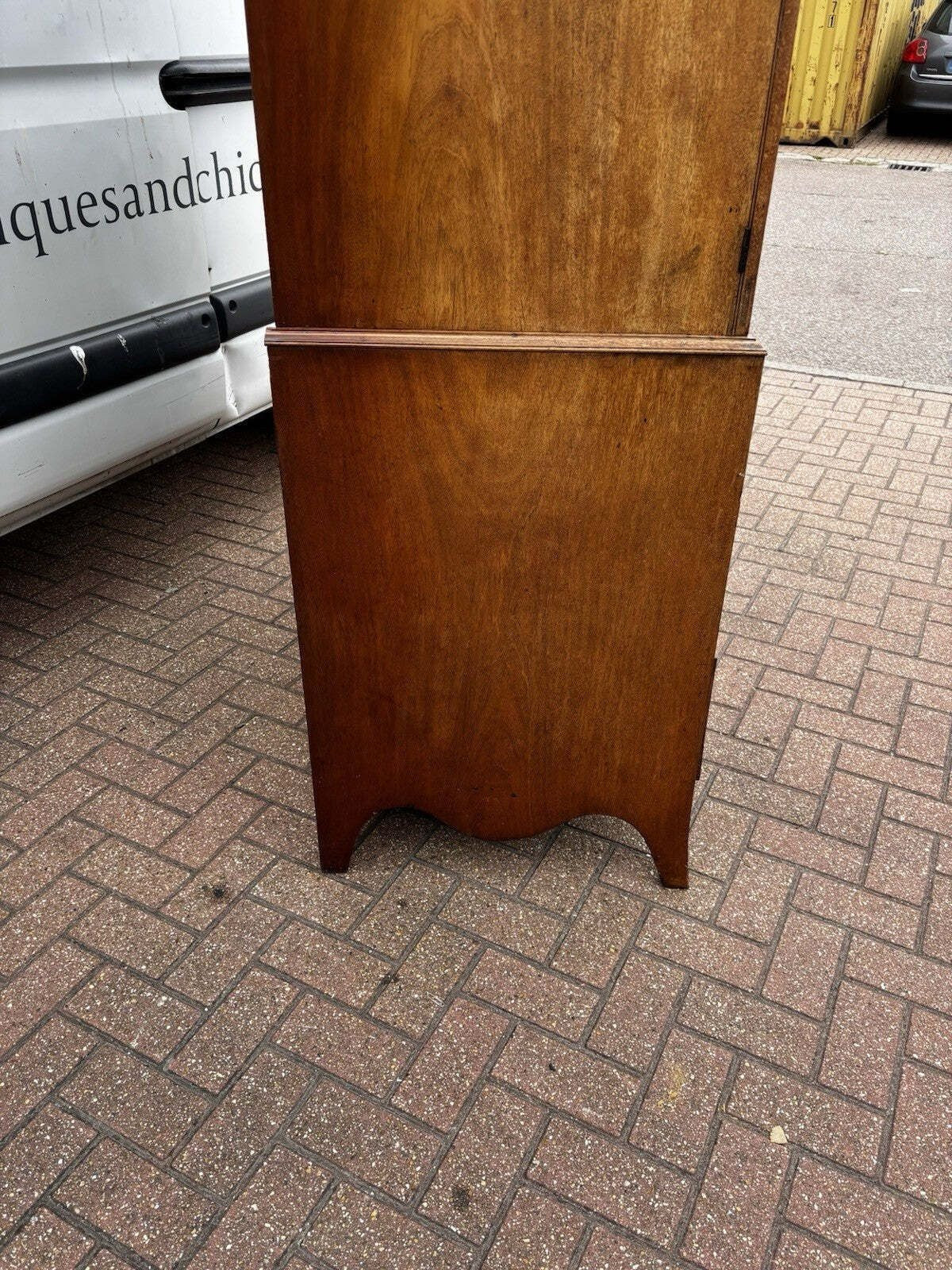 Georgian Flame Mahogany Linen Press Cabinet