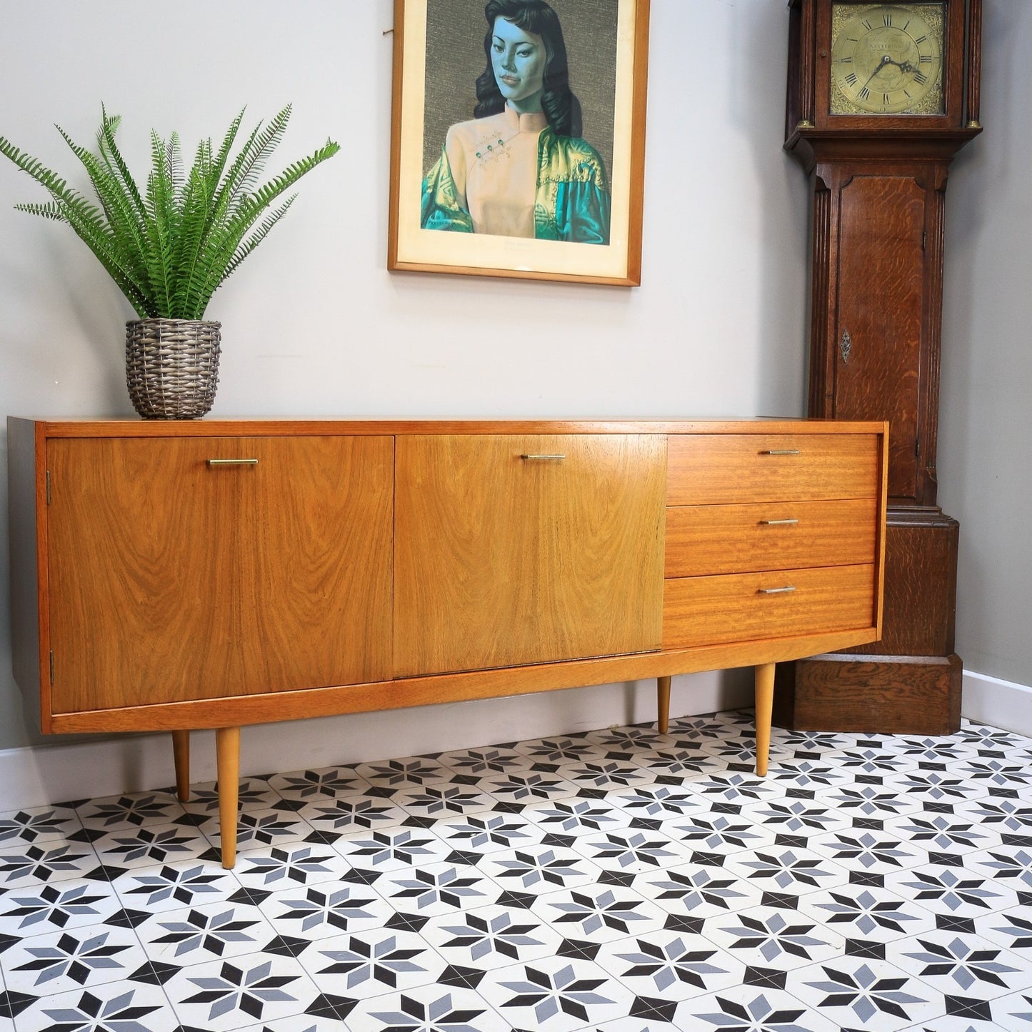 Wrighton Teak Sideboard with Drinks Cabinet Mid Century Retro 1960s