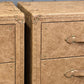 Vintage Leather Bedside Chest of Drawers Matching Pair English Handmade Bespoke
