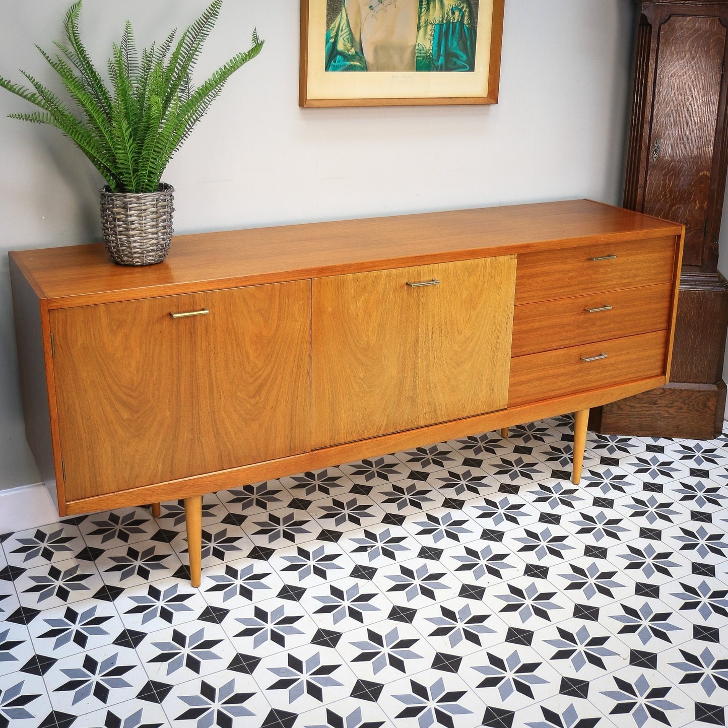 Wrighton Teak Sideboard with Drinks Cabinet Mid Century Retro 1960s