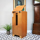 Nathan Hi Fi Media Vinyl Tall Display Cabinet in Teak Mid Century