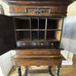 18th Century Gothic Drinks Cabinet On Stand, Lots Of Drawers, Fitted Interior & Pigeon Holes