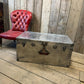 Aluminum Aviation Trunk Polished Vintage Industrial Storage Trunk Metal industrial Travel Case English Luggage