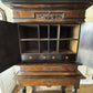 18th Century Gothic Drinks Cabinet On Stand, Lots Of Drawers, Fitted Interior & Pigeon Holes