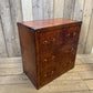 Tan Leather Vintage Drawer Handmade Furniture Bedroom Storage Rustic Leather Chest Drawers Custom Wood Cabinet
